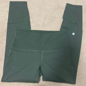 lululemon athletica Ribbed High-Waist Leggings in Green